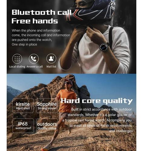 Reloj Inteligente For Hombre Bluetooth Llamadas Deportivo