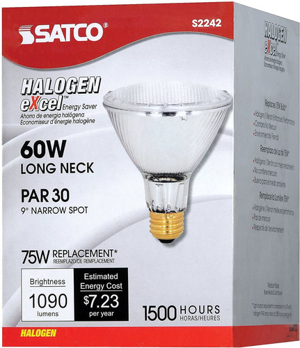 Satco 60 par30/l/hal/xen/pen/120 v s2242