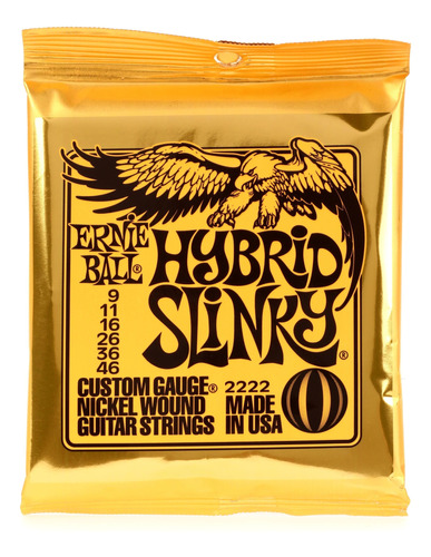 Cuerdas Guitarra Electrica Ernie Ball Hybrid Slinky 2222