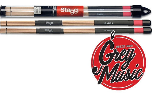 Par De Palillos Stagg Maple Rods Finos Sms1 - Grey Music -