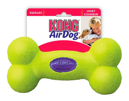 Kong Air Dog Squeaker Bone Para Tu Mascota Talla S