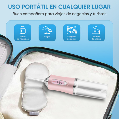Irrigador Bucal Limpiador De Dientes Recargable 8 Puntas