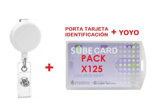 Porta Credencial Porta Tarjetero + Yoyo Pack X125 V.crespo