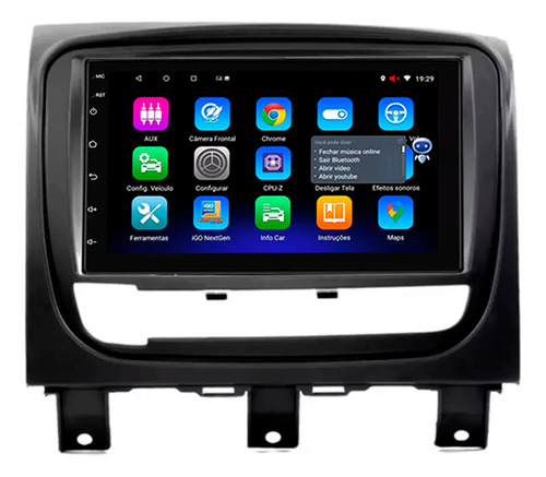 Multimidia Strada 13/19 7p Qled Android Carplay 2gb 32gb Voz