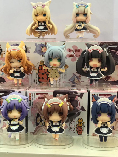 8pcs/1set Conjunto De Empregada Anime Nekopara Figura Chocol