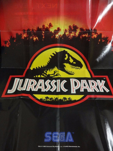 Poster Jurassic Park Catálogo De Jogos Original Sega Cd Mega