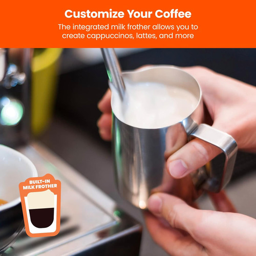 Máquina De Café Espresso 6 En 1 Con Vapor Chefman