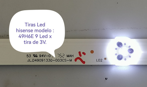 Tiras Led Hisense 49h6e Jl. D49091330-003cs-m (Usado)