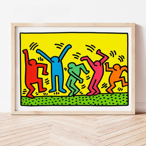 Haring Keith Arte Varios Modelo  Cuadro Nordico A 3 C/vidrio