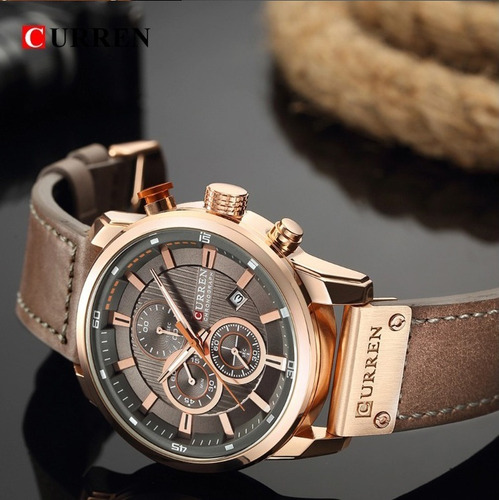 Curren M8291 Homens Relógio De Pulso Pulseira De Couro Relóg