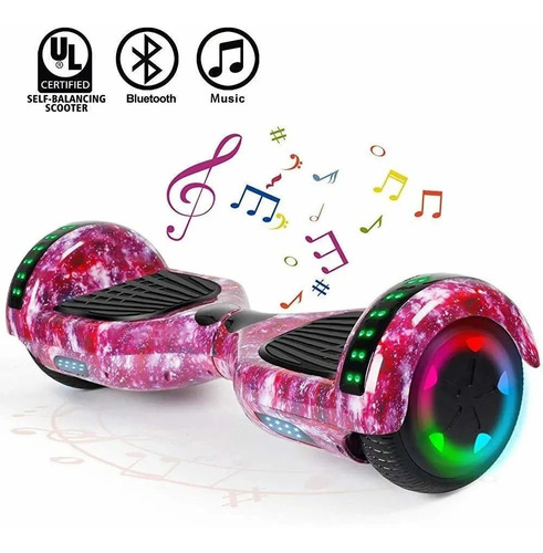 Patineta Electrica Hoverboard Luces Led Bluetooth Música 