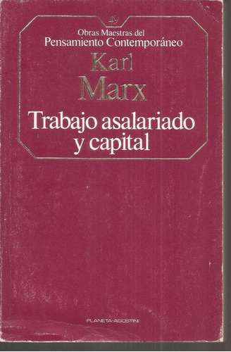 Karl Marx Trabajo Asalariado Y Capital