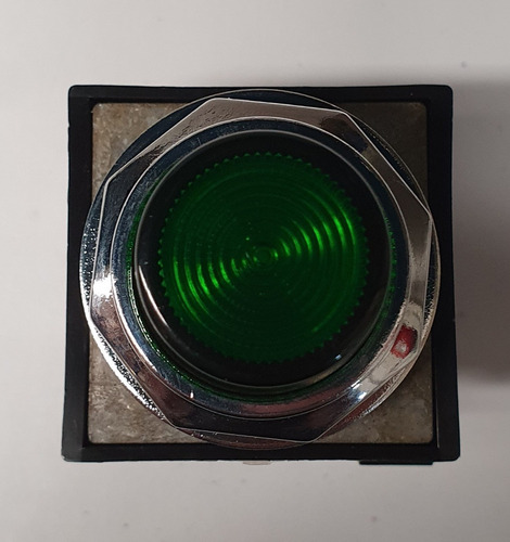 Imagen 4 de 5 de Botón Ge Iluminado Pulsador Color Verde Cr104pbt11g1s2