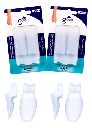 Kit Protector De Juanete Con Separador De Gel ( 2 Pares) Color Blanco