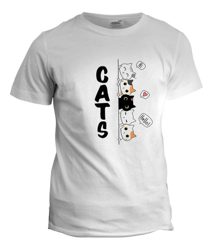 Camiseta Personalizada Gatos - Animais - Giftme - Poliéster