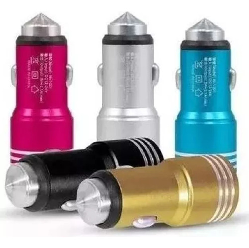 Kit 100 Fonte Carregador Veicular 2 Entrada Usb 2.4 12v-24v