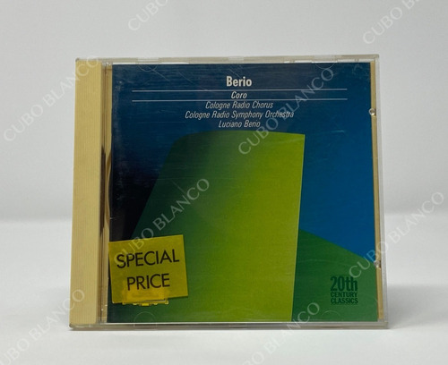 Luciano Berio - Coro Sinfonía Cd Remasterizado 1988
