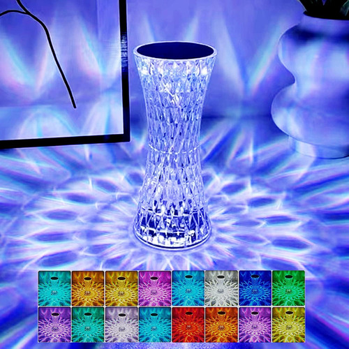 Lámpara De Mesa De Cristal Con Control Táctil, Lámpara De N
