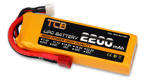 Tcb-2s-35c 7.4v 2200mah Batería Con Enchufe T Para Rc Modelo