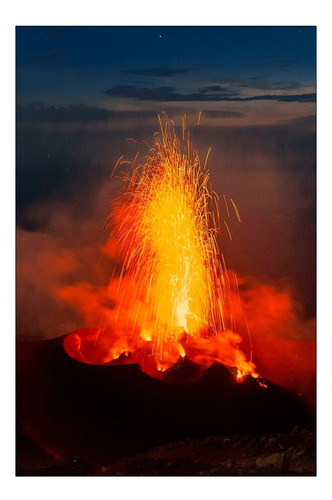 Vinilo Decorativo 40x60cm Volcan Cañon Fuego Lava M1