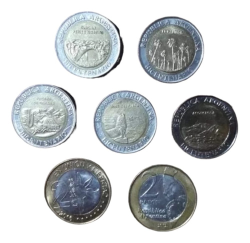 Monedas Conmemorativas De 1 Y 2 Pesos