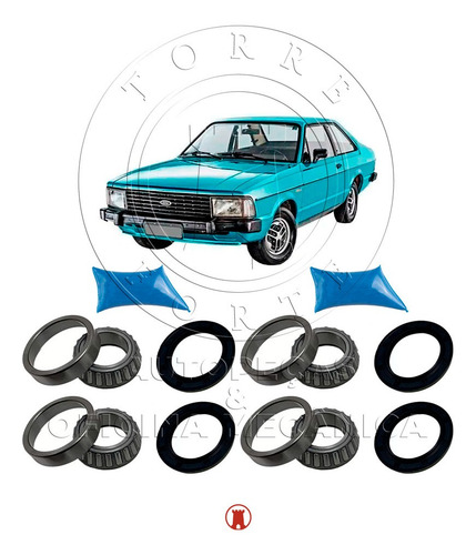 2 Kit Rolamento Roda Dianteiro Corcel 2 1.6 8v 83 84 85 86