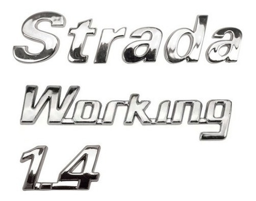 Emblemas Strada Working 1.4 - 2002 À 2013 - Modelo Original