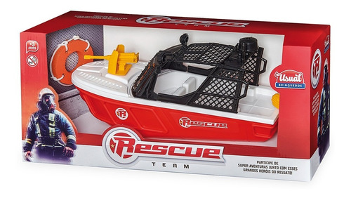 Barco Infantil Brinquedo De Resgate Rescue Team Vermelho 470
