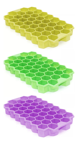 Set X3 Cubetera Silicona Hielo Formas Color Surtido
