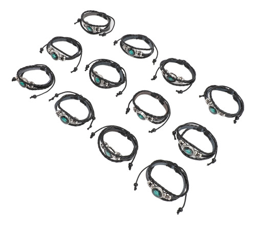 Pulseiras Trançadas Com Punho, 12 Peças, Pulseira De Poliure