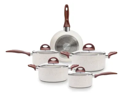 Jogo De Panelas Smart Plus Vanilla Indução Cerâmico 5peças Brinox 4774/101
