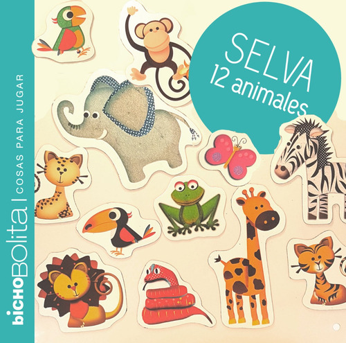 Imagen 1 de 2 de Juego Didáctico Imantado Para Niños De Animales De La Selva