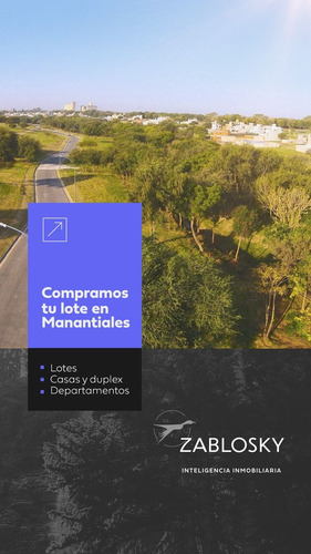Imagen 7 de 8 de Solares De Manantiales 360 M2 Frente Espacio Verde