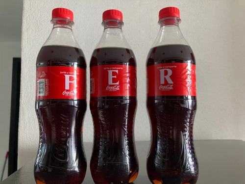 Coca Cola Edición Limitada Letras Fer 3pzs De 500ml