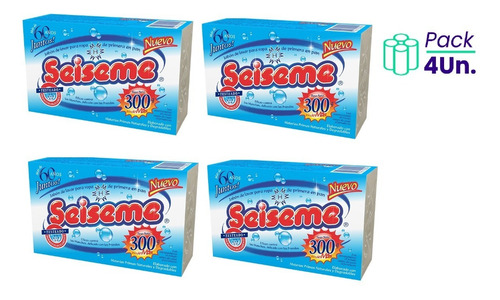 Jabón Blanco En Pan Para Lavar Ropa Seiseme 300g Pack X4u