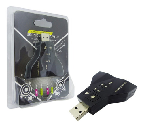 Tarjeta Adaptador De Sonido Usb Doble Microfono + Audio V7.1