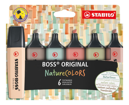 Stabilo Marcador Boss Original Naturecolors - Paquete De 6 .