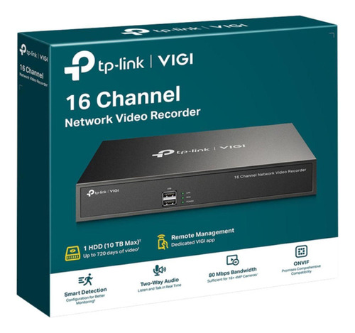 Gravador De Video De Rede 16 Canais Tp-link Vigi Nvr1016h