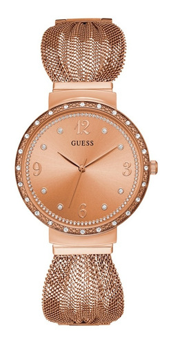 Reloj Guess Chiffon Dama W1083l3 Oro Rosa