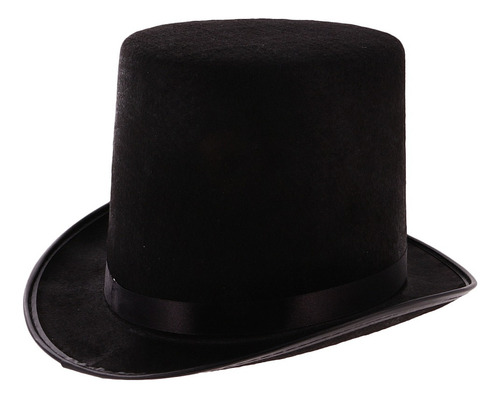 4x Sombrero De Copa Negro Alto Negro Victoriano Steampunk