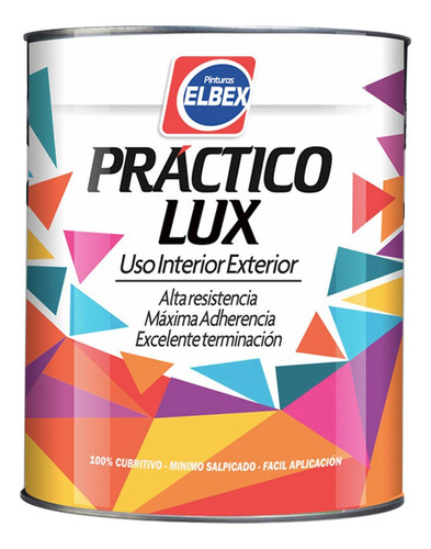 Esmalte Sintético Brillante Elbex Práctico Lux 0,9lts Color Blanco