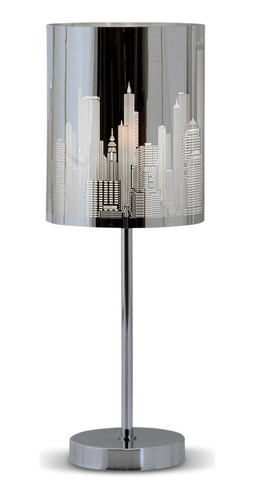 Velador New York City Cromo Apto Led Deco Moderno