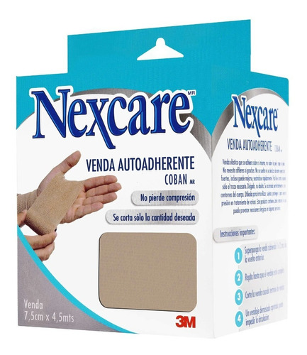 Nexcare Venda Autoadherente Coban 3m 7,5 Cm X 4,5mts