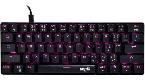 Teclado Mecanico Gamer Rgb De 61 Teclas Anti Ghosting Nisuta