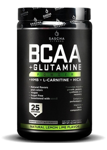 Sascha Fitness Bcaa 4:1:1 + Glutamine - 100% Sellado