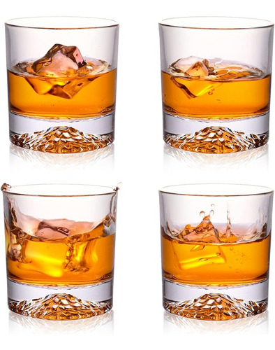 Juego 4 Vasos Whisky Vasos Whisky Montaña Vasos Rocas 10 Onz