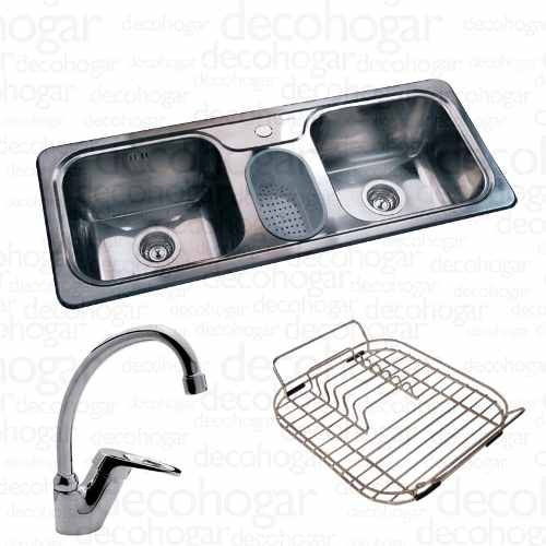 Bacha Cocina Johnson Hydra J 107 + 1acc Y Griferia Cjn2509