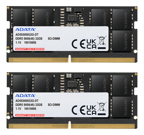 Memória Sodimm Adata 32gb Ddr5 5600mhz Para Notebook
