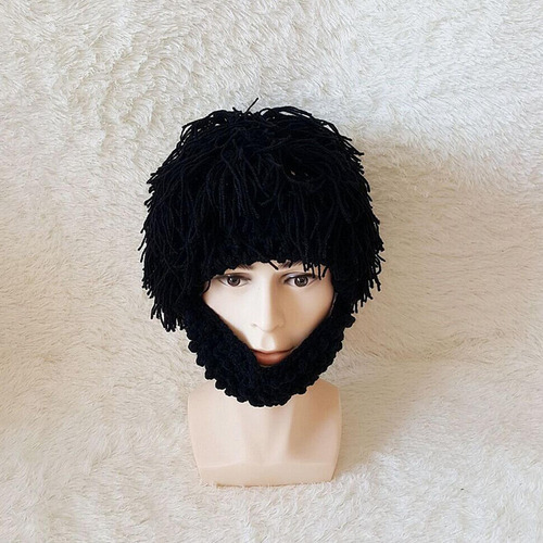 A Gorro Tejido Con Barba Para Niños, Máscara De Esquí