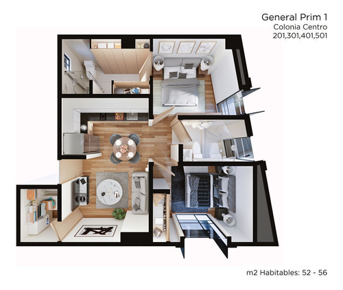 Departamento En Preventa En Centro Cdmx, General Prim 1-102
